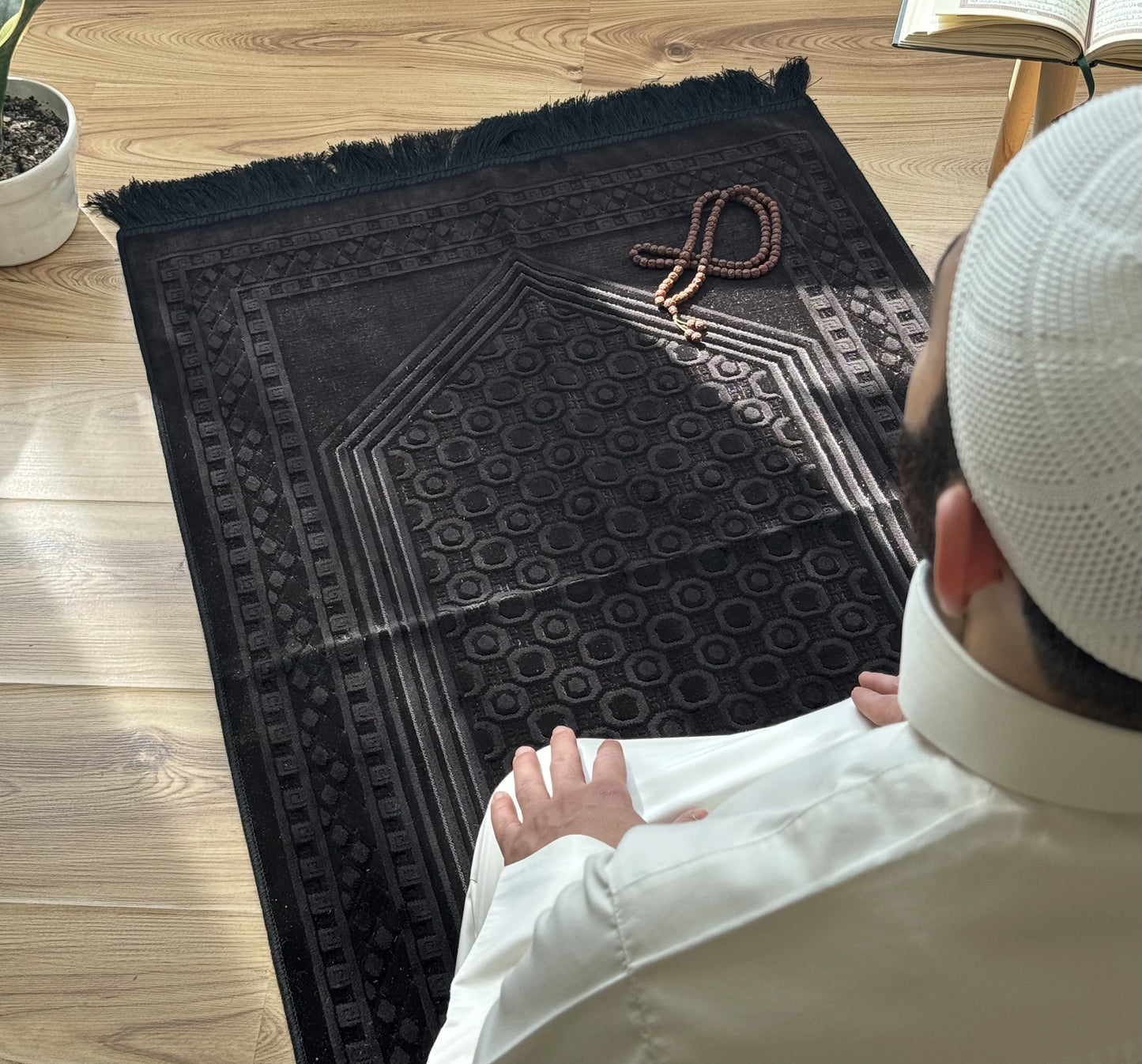 turkish prayer rug black 4